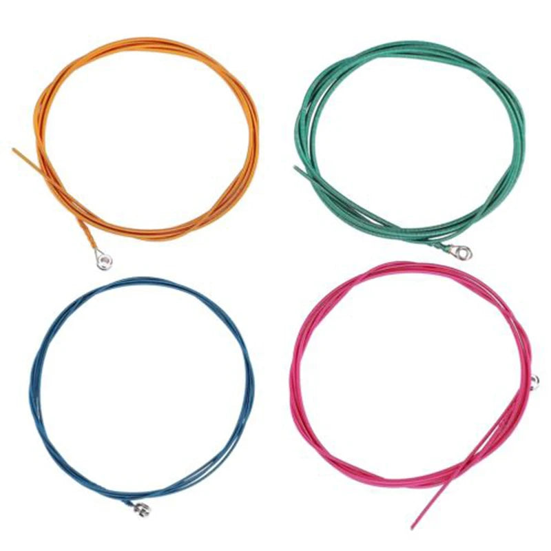 New 4 Colorful String Electric Bass Strings Set Guitar Strings Set Light Gauge .046 To .100 DIY Stainless Steel Strings Set