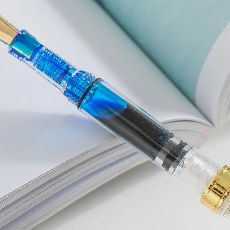 luxury transparent white BRUSH Pen Transparent signature calligraphy ink pen Stationery school supplies