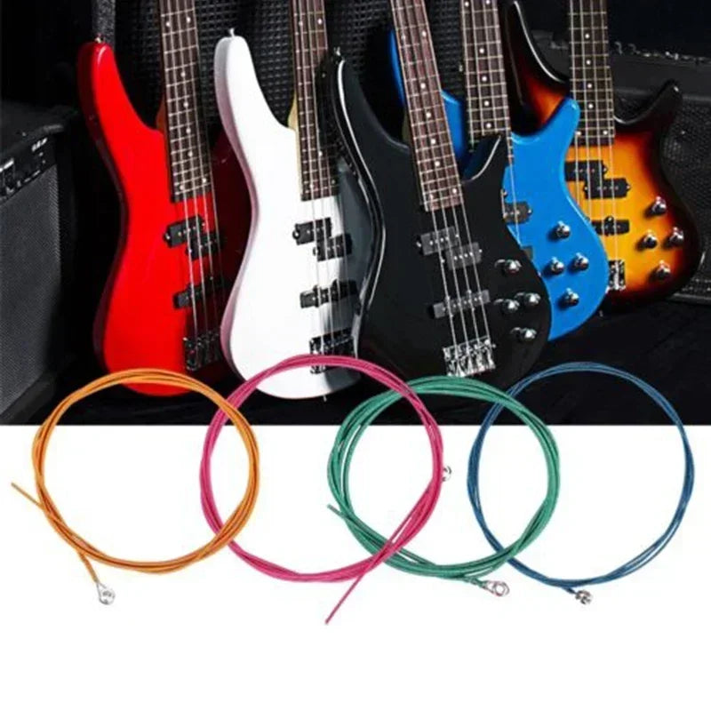 New 4 Colorful String Electric Bass Strings Set Guitar Strings Set Light Gauge .046 To .100 DIY Stainless Steel Strings Set