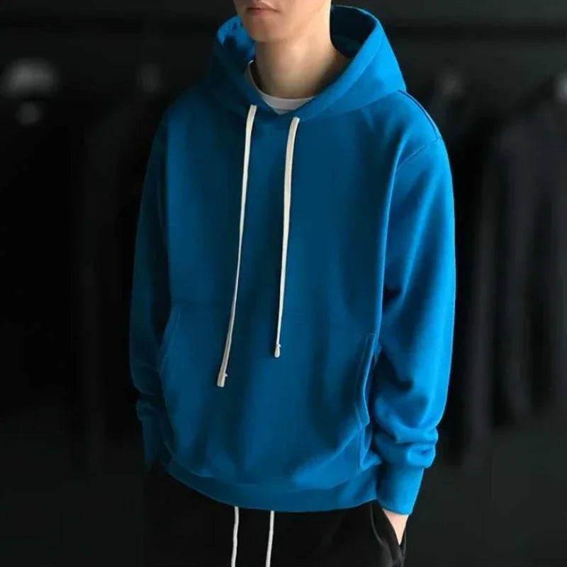 Male Clothes Hooded Solid Sweatshirt For Men No Logo Hoodies Yellow Designer Sweat Shirt Simple Elegant Hot Low Price New In S