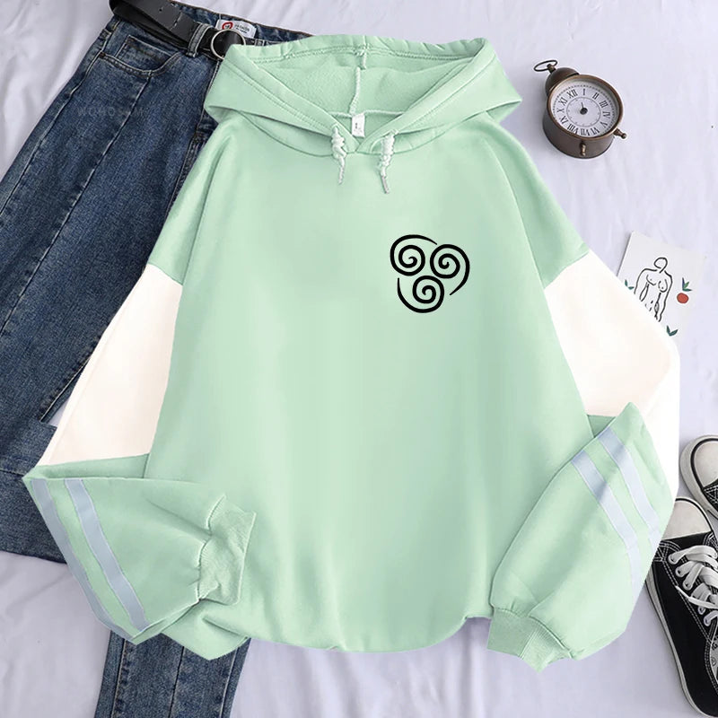 Harajuku Anime Avatar The Last Airbender Printed Hoodies Autumn Winter Pullovers Water/Earth/Fire/Air Streets Fashion Sweatshirt