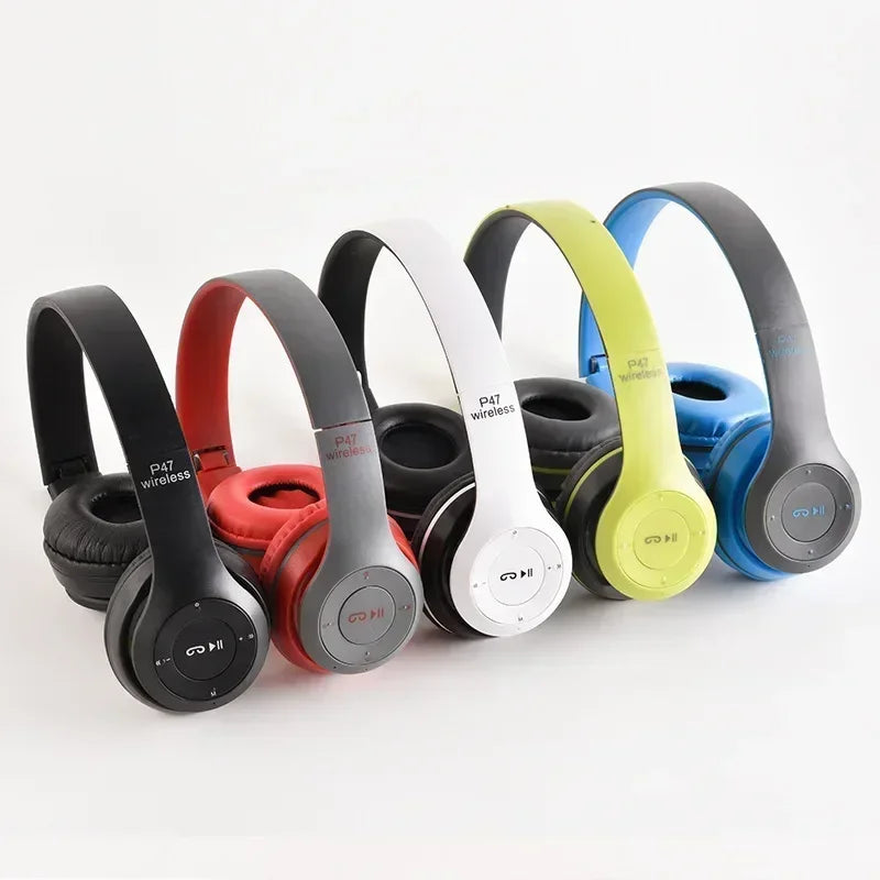 P47 Wireless bluetooth headphone With Mic Noise Cancelling Headsets Stereo Sound Earphones Sports Gaming Headphones Supports PC