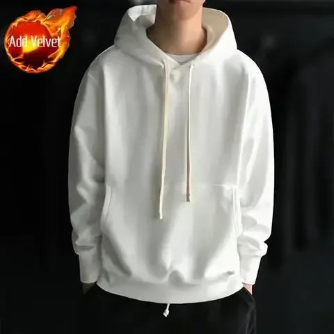 Male Clothes Hooded Solid Sweatshirt For Men No Logo Hoodies Yellow Designer Sweat Shirt Simple Elegant Hot Low Price New In S