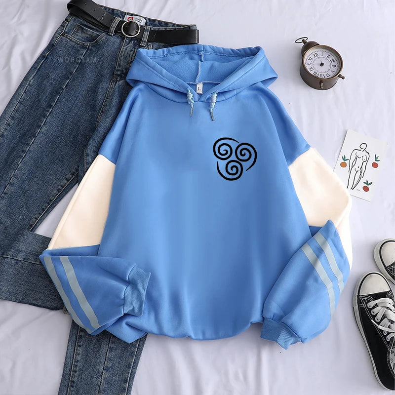 Harajuku Anime Avatar The Last Airbender Printed Hoodies Autumn Winter Pullovers Water/Earth/Fire/Air Streets Fashion Sweatshirt